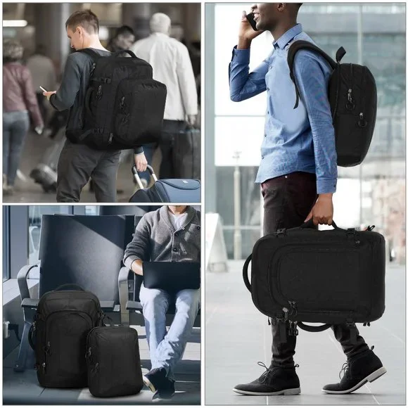 Hynes Eagle 2 in 1 Travel Backpack 48L Carry on Backpack with Removable Daypack - Picture 6 of 8